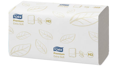 TORK Papierhandtücher 100278 H3 Premium Extra Soft Zick-Zack-Falzung 2-lagig 3.000 Tücher