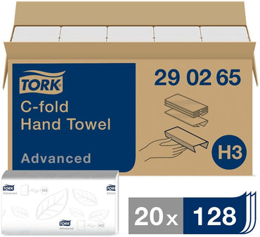 TORK 290265 H3 Advanced Papierhandtücher 2-lagig weiß C-Falz (2560 Stk.)