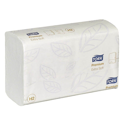 TORK Papierhandtücher 100297 Premium 2-lagig, hochweiß, 21 cm x 34 cm aus Tissue mit I-Falzung - 2100 Blatt gesamt