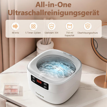 Topipop Ultraschallreiniger,  48000Hz 750 ml Ultrasonic Cleaner