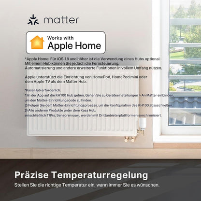 TP-Link Kasa smartes Heizkörperthermostat Heizungssteuerung Kasa App, Alexa, Apple Home