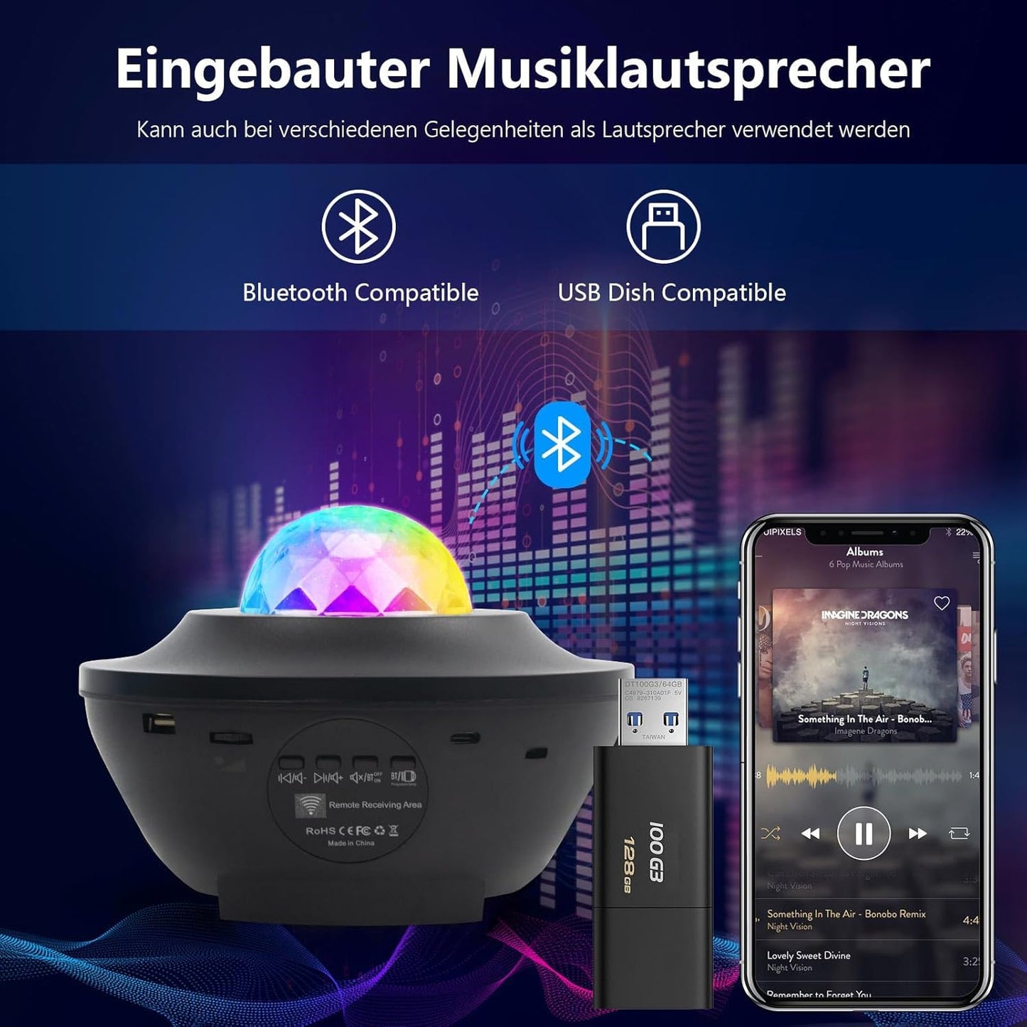 Targetone  LED Sternenhimmel Projektor Sternenlicht Galaxy  mit Fernbedienung