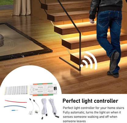 32-Kanal-Bewegungssensor-LED-Treppenlicht-Controller,Intelligenter