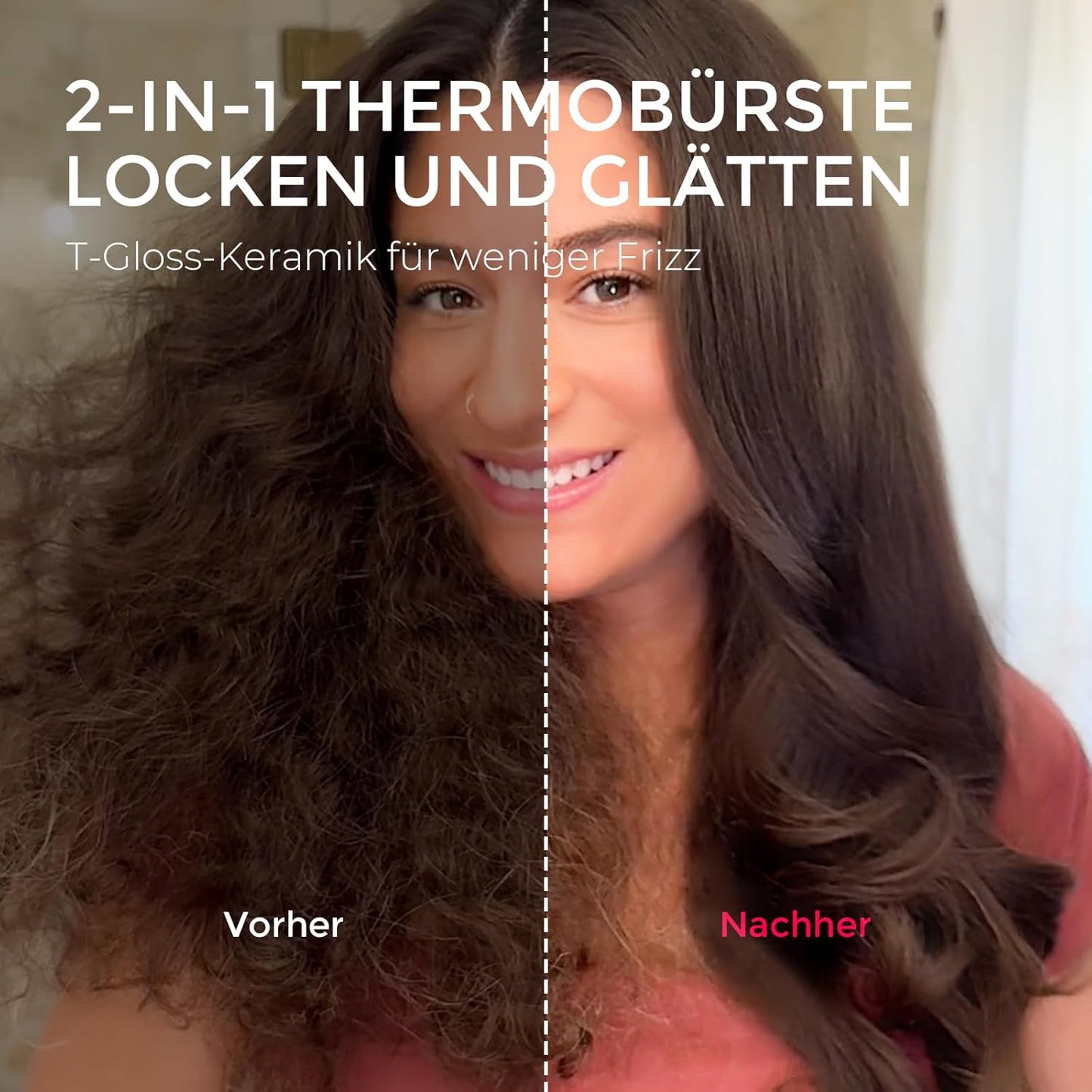 TYMO STYLUX Thermobürste 43mm - Thermal Brush Lockenbürste Gold