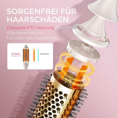 TYMO STYLUX Thermobürste 43mm - Thermal Brush Lockenbürste Gold