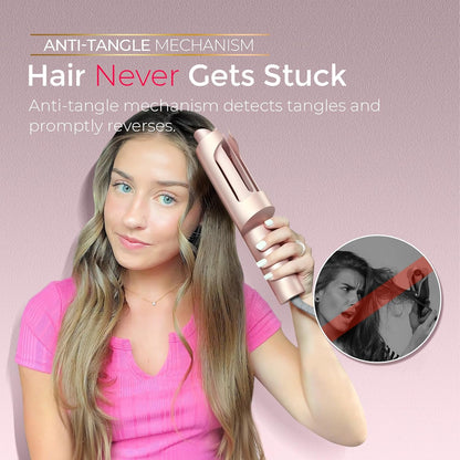 TYMO Curlpro Plus Lockenstab Automatisch 25mm Beach Waves Goldrosa