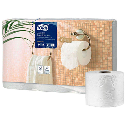 TORK Toilettenpapier 110405 T4 Premium Extra Soft 4-lagig, 42 Rollen
