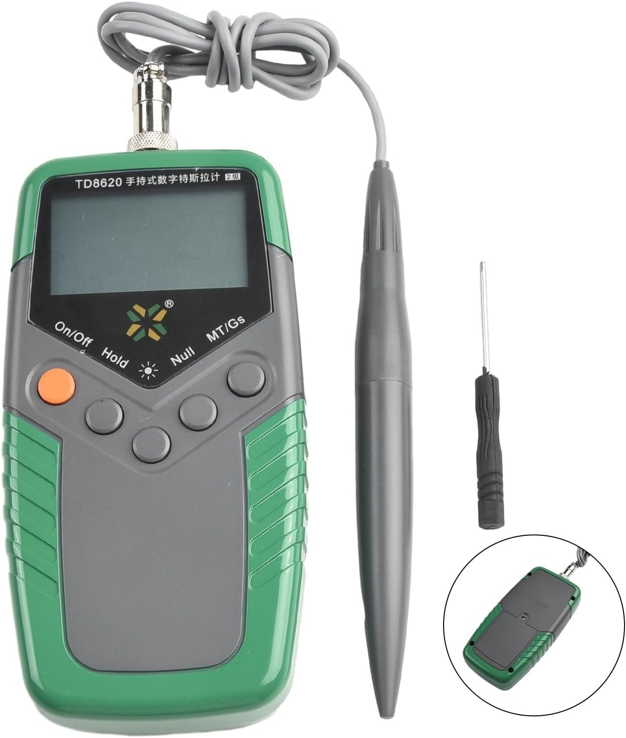 Tunkia Digitales Gauss-Messgerät, Magnetometer, Handgerät, für TeslaMeter 5%/2%/1% TD8620 (2%),