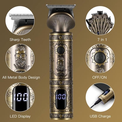 Surker Haarschneidemaschine Set Profi Haarschneider Herren Barttrimmer 7 in 1