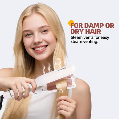 Tiwiche S-Form Lockenstab für Beach Waves 38mm Keramik Barrel mit Tourmalin