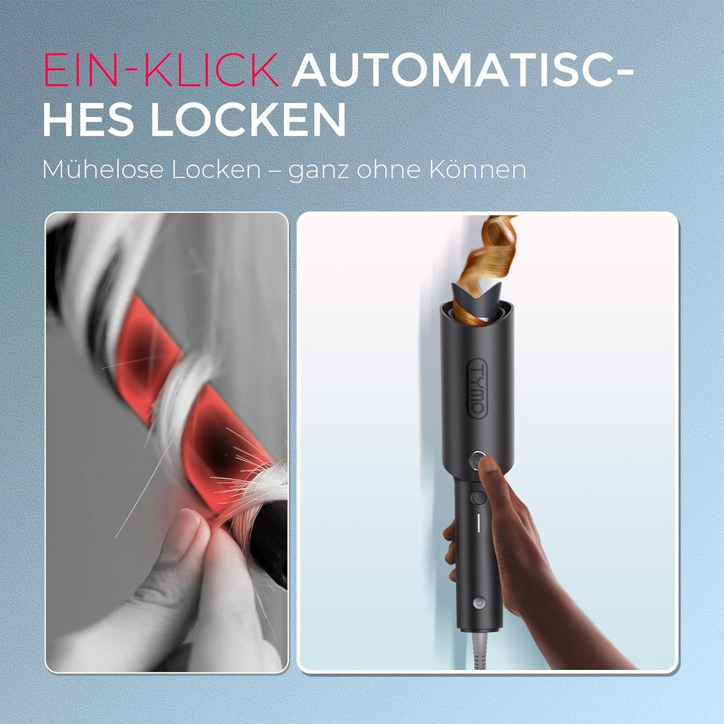 TYMO CURLPRO Lockenstab Automatisch 32mm mit 3 Temperaturstufen, 160-210℃