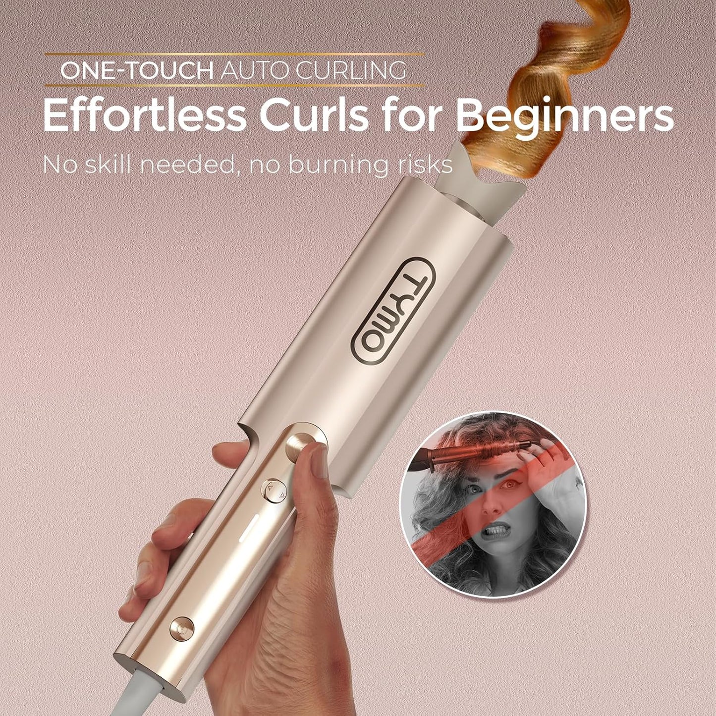 TYMO Curlpro Plus Lockenstab Automatisch  Große Locken 32mm Beach Waves Lockenwickler