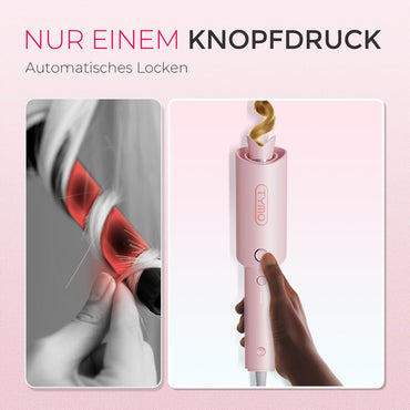 TYMO CURLPRO Lockenstab Automatisch 25mm mit 3 Tem 160-210℃ Rosa