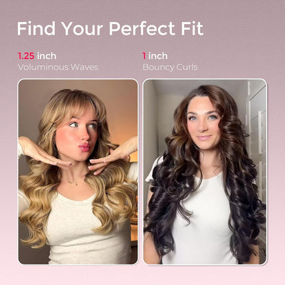 TYMO Curlpro Plus Lockenstab Automatisch  Große Locken 32mm Beach Waves Lockenwickler Goldrosa