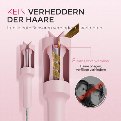 TYMO CURLPRO Lockenstab Automatisch 25mm mit 3 Tem 160-210℃ Rosa