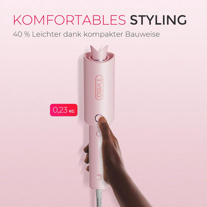 TYMO CURLPRO Lockenstab Automatisch 25mm mit 3 Tem 160-210℃ Rosa