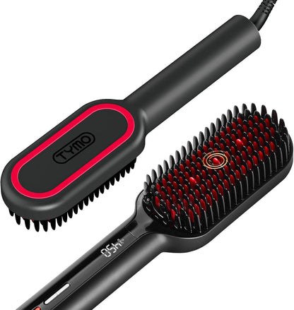 TYMO IONIC Plus Haarglätterbürste 16 Temp 80-230℃, LCD-Display Anti-Verbrühungs
