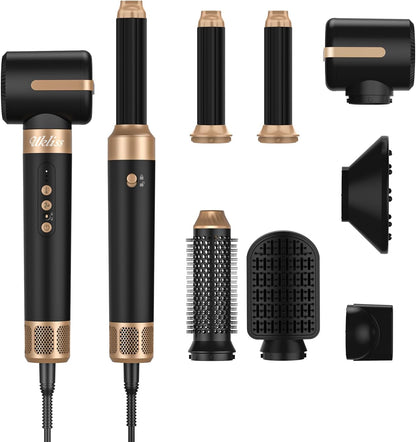 UKLISS Airstyler Multistyler 7 in 1, 1400w Warmluftbürste Haartrockner mit 3 Temp. 30 mm