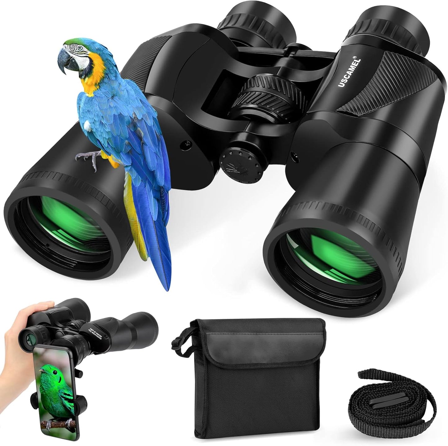 Uscamel 20x50 Fernglas professionelles Hochleistungs für Vogelbeobachtung, wasserdichtes mit Porro BAK4