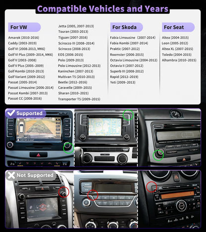 URVOLAX DAB+ Autoradio 9 Zoll Doppel DIN Radio Apple CarPlay  für VW Skoda Seat: