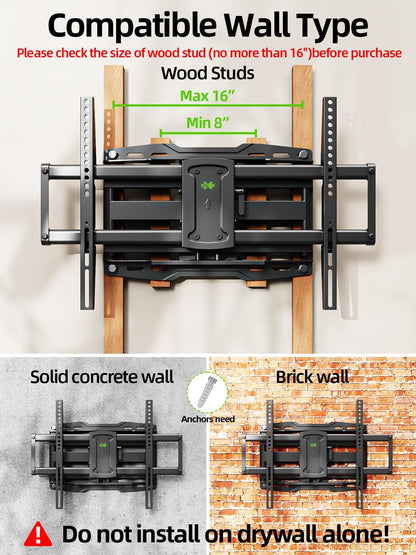 USX Mount Vollbewegliche TV-Wandhalterung für 42-86 Zoll, VESA 600x400 mm