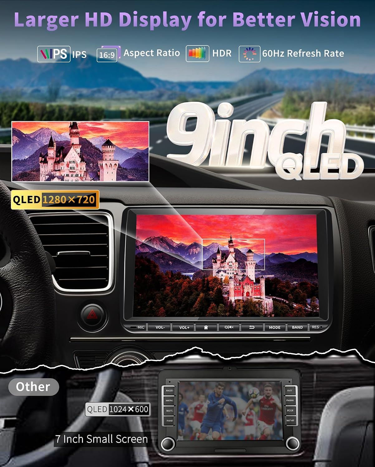 URVOLAX DAB+ Autoradio 9 Zoll Doppel DIN Radio Apple CarPlay  für VW Skoda Seat: