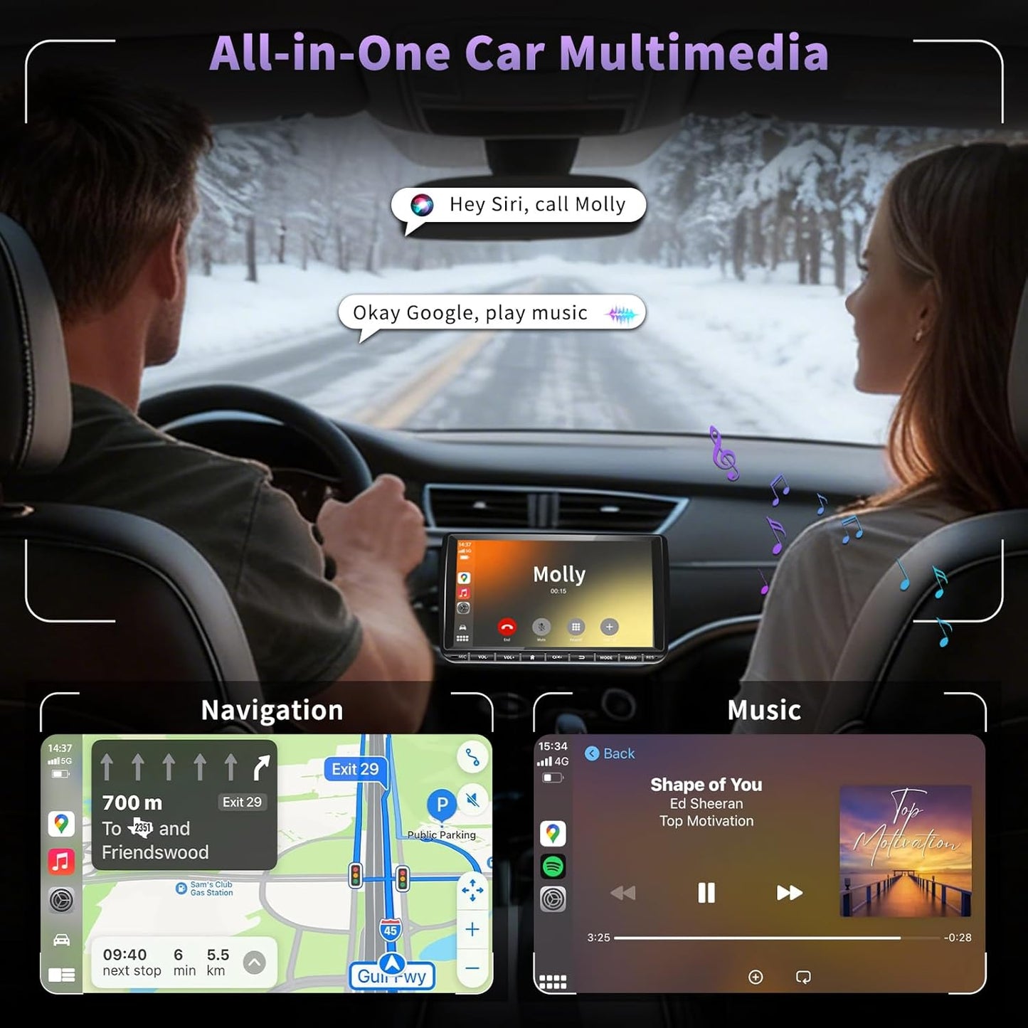 URVOLAX DAB+ Autoradio 9 Zoll Doppel DIN Radio Apple CarPlay  für VW Skoda Seat: