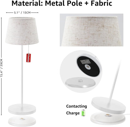 uuffoo Tischlampe Outdoor Für Wasserdichte IP44, Kabellos,USb,Mit 3 Stufen Warmweiß
