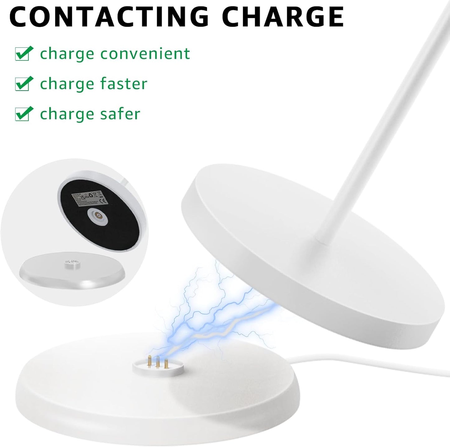 uuffoo Tischlampe Outdoor Für Wasserdichte IP44, Kabellos,USb,Mit 3 Stufen Warmweiß