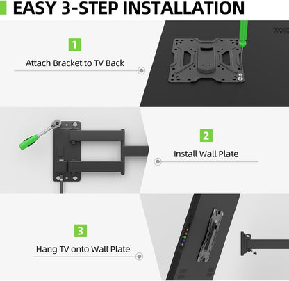 USX-MOUNT Wohnwagen TV Halterung Arretierbar, TV Wandhalterung für 17-43 Zoll TV