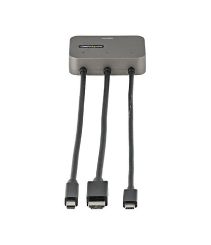 StarTech.com 3-in-1-Multiport-zu-HDMI-Adapter – 4K 60 Hz USB-C, HDMI oder Mini DisplayPort zu HDMI-Konverter für Konferenzräume