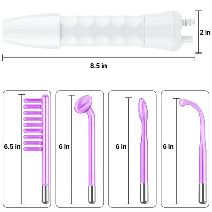 UUPAS Hochfrequenz Gesichtsmaschine, Gesichtsstab, Tragbarer mit 4 violetten Röhren