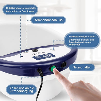 Vniolife Ionen Fußbad, Ionen Fussbad Detox mit Timer, Fußspa Reiniger mit Wassersack