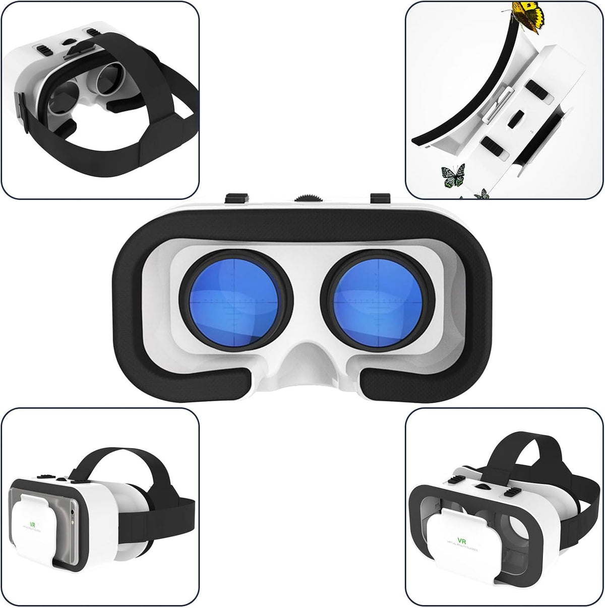 Casque de réalité virtuelle avec lunettes 3D, casque de réalité virtuelle pour jeux de réalité virtuelle et films 3D