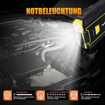 VoltSurge Starthilfe Powerbank, 4000A Spitzstrom Powerbank für 12V Jump Starter