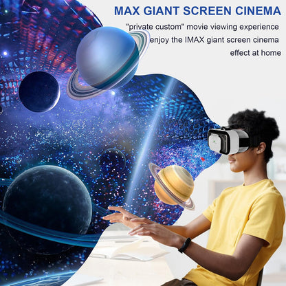 Casque de réalité virtuelle avec lunettes 3D, casque de réalité virtuelle pour jeux de réalité virtuelle et films 3D