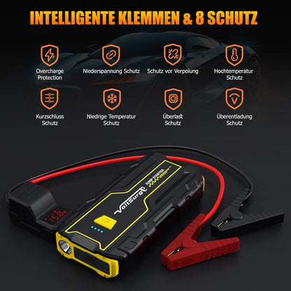 VoltSurge Starthilfe Powerbank, 4000A Spitzstrom Powerbank für 12V Jump Starter