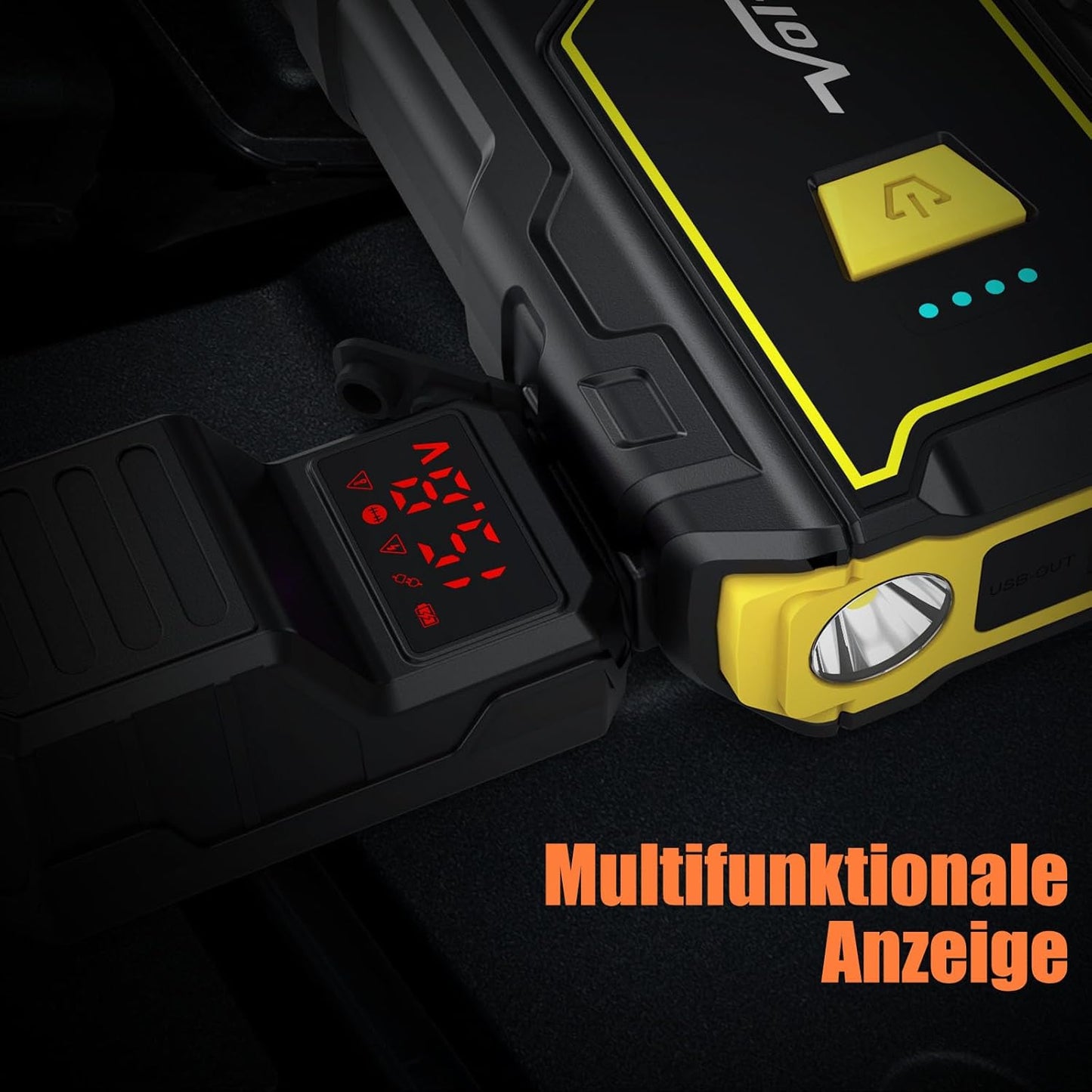 VoltSurge Starthilfe Powerbank, 4000A Spitzstrom Powerbank für 12V Jump Starter