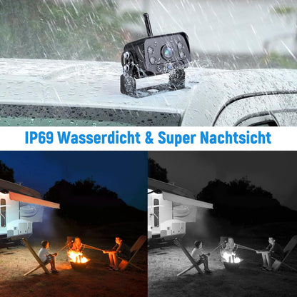 VASTEND Rückfahrkamera Kabellos mit 7 Zoll IPS Monitor 1080P Funksystem (VE-7A)