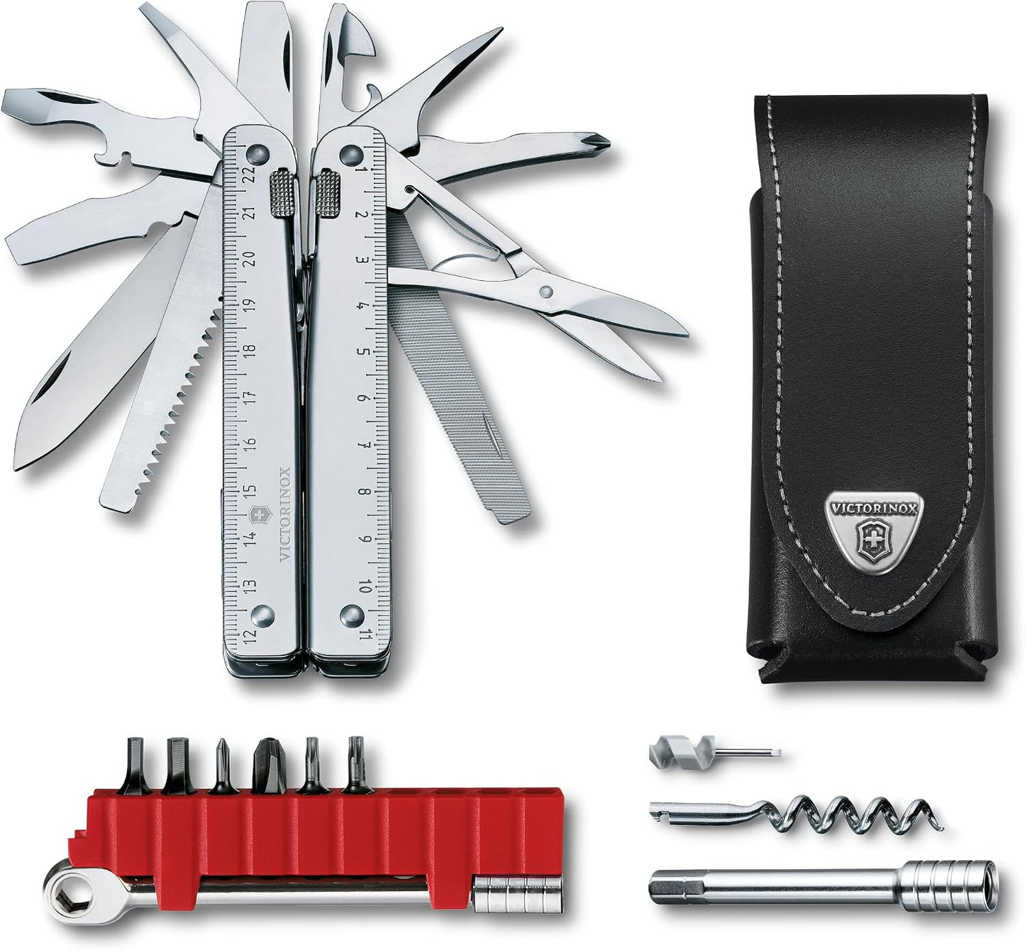 Victorinox, Schweizer Taschenmesser Swiss Tool X Plus Ratchet, 40 Funktionen,Silber