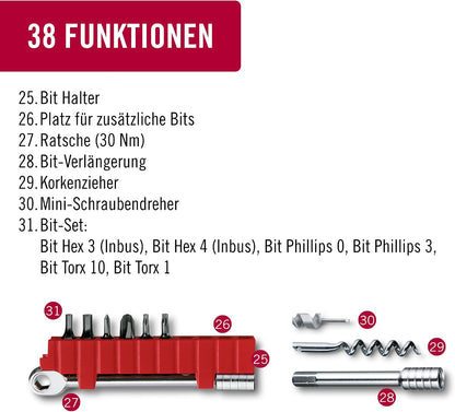 Victorinox, Schweizer Taschenmesser Swiss Tool X Plus Ratchet, 40 Funktionen,Silber