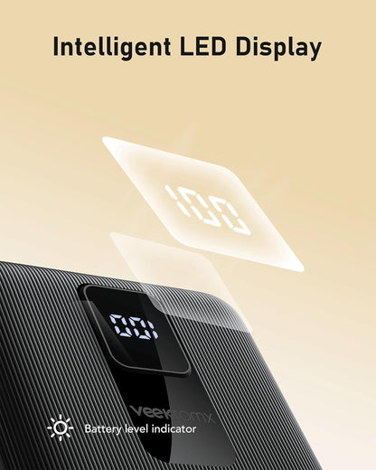 VEEKTOMX Tragbares Ladegerät, 30000 mAh, Powerbank, Schnellladung mit PD&QC,