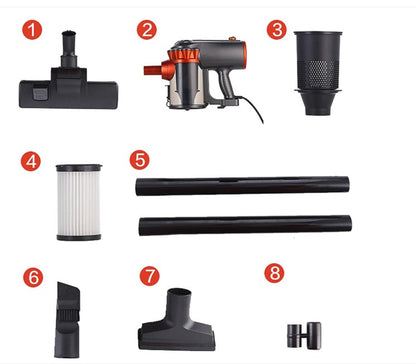 Vecoor Handstaubsauger Staubsauger 18KPA Starke Saugleistung, Nass- und Trocken-Dual-Use 600W Hochleistungs-Vakuummaschine GHA585, Schwarz