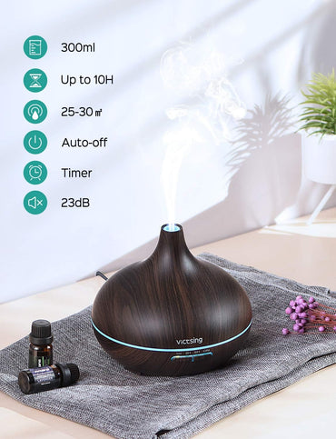 VicTsing 300ml ultraschall luftbefeuchter 4 Timer-Einstellungen, BPA-frei