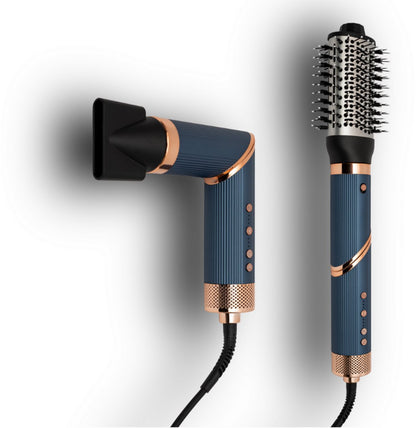 VistaSonic SuperWrap Haarstyler, 5-in-1,  Airstyler, Lockenstab, Haartrocknerbürste, Tiefblau