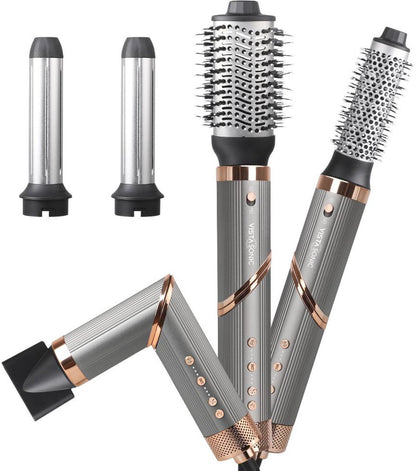 VistaSonic SuperWrap Haarstyler, 5-in-1,  Airstyler, Lockenstab, Haartrocknerbürste, Tiefblau