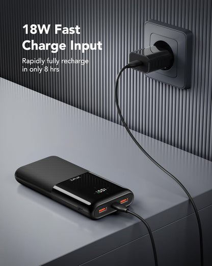 VRURC Powerbank 20000mAh, tragbares Ladegerät mit USB-C 20W Schnellladefunktion,