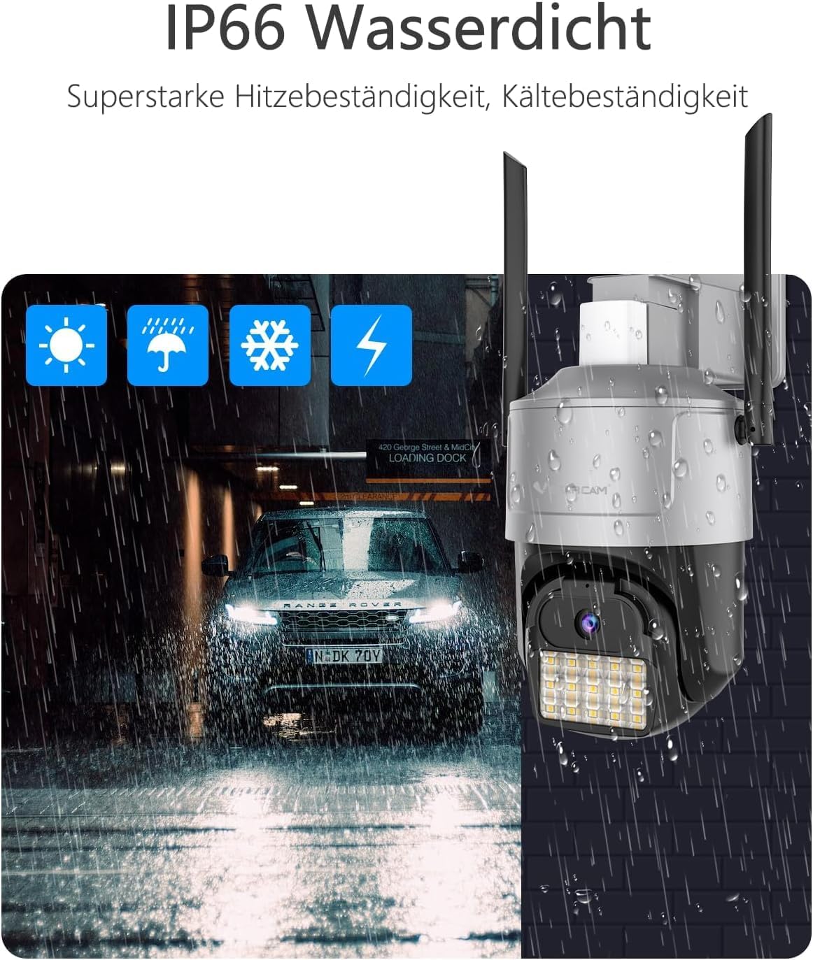 VSTARCAM 3K 5G Überwachungskamera Aussen, 100ft Nachtsicht WLAN