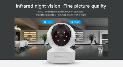 VSTARCAM Kamera Innen, Sicherheitskamera, 4MP HD WiFi Babyphone,360° PTZ Haustier  mit Nachtsicht,2-Wege Audio