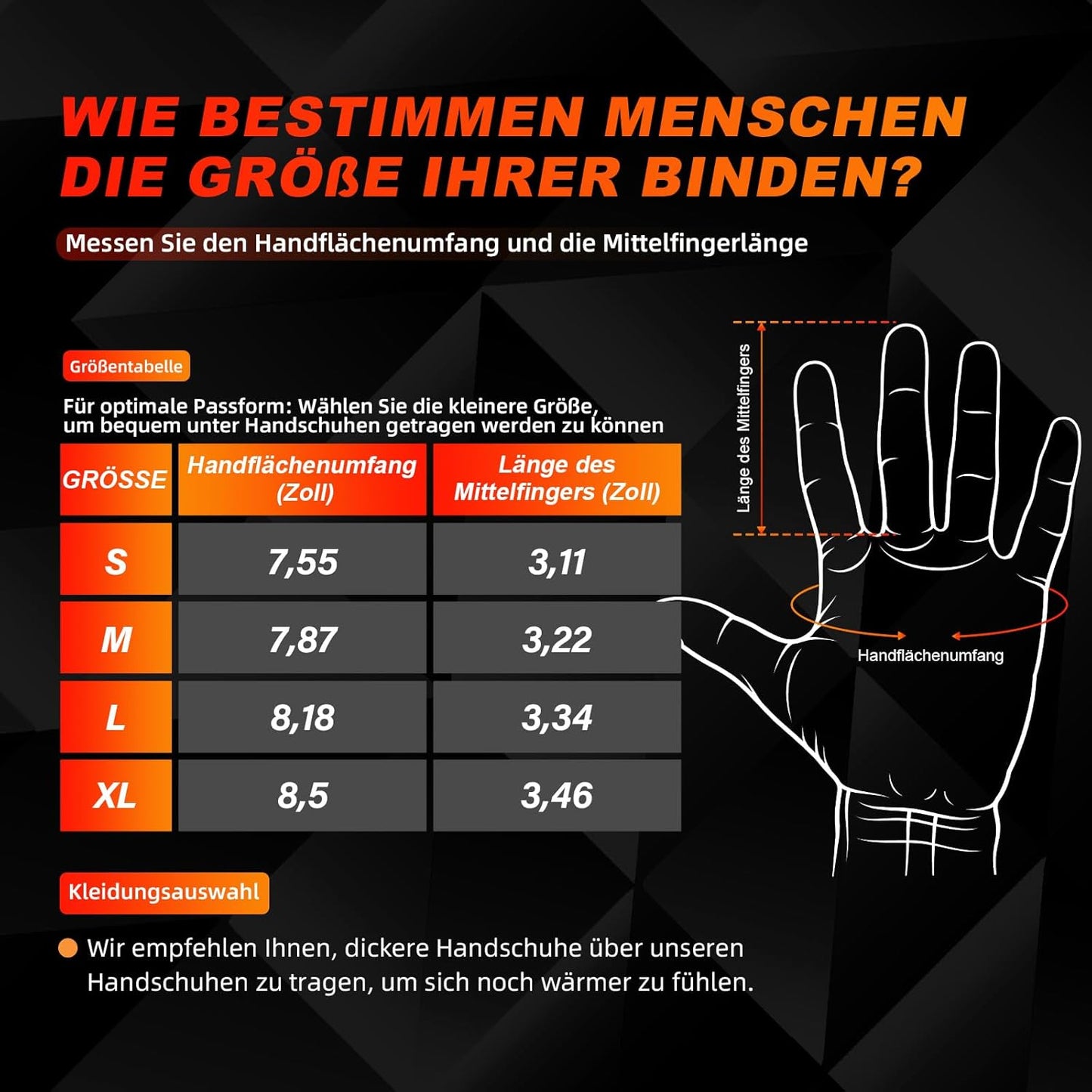 V.Step Beheizbare Handschuhe für Damen und Herren, wiederaufladbare mit Touchscreen (XL)